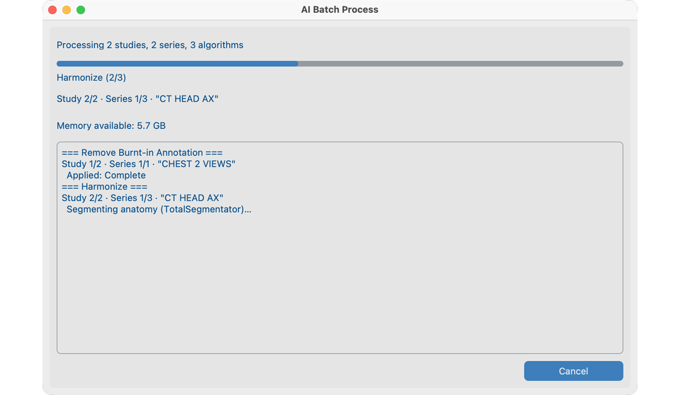 AI Batch Process running