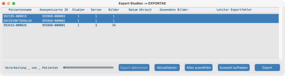 Senden — Patienten ausgewählt