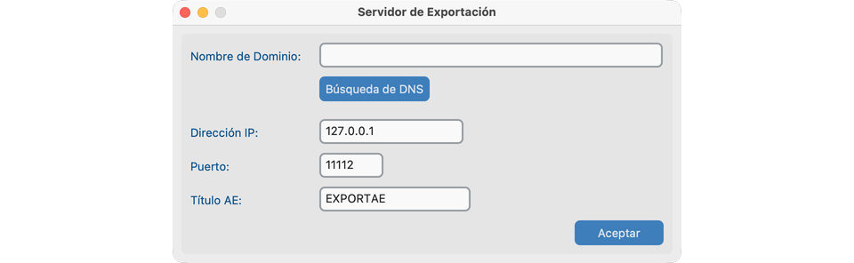 Servidor de Exportación