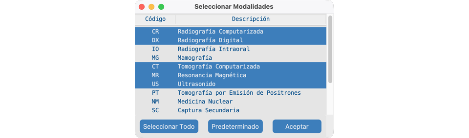Modalidades