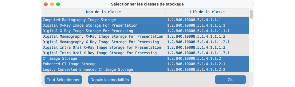 Classes de stockage