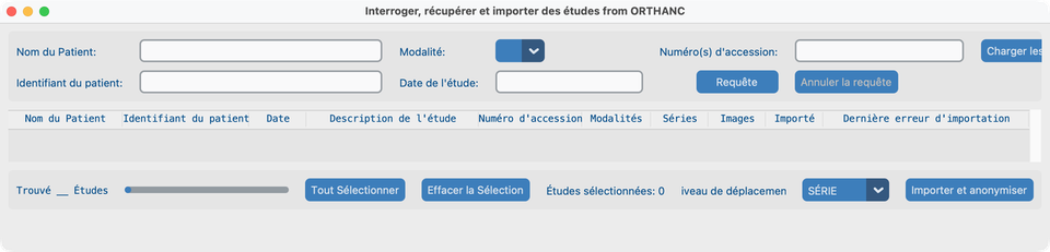 Interroger, récupérer et importer — critères, résultats et contrôles d’import